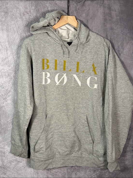 Billabong Other - Billabong Gray Crewneck Hoodie with Gold & White Logo